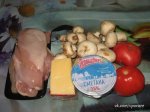 Куриная запеканка с грибами